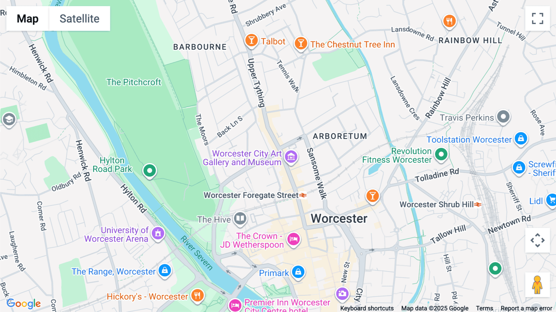 Click for interative map of Cactus House, 30 Foregate Street, Worcester, Worcester