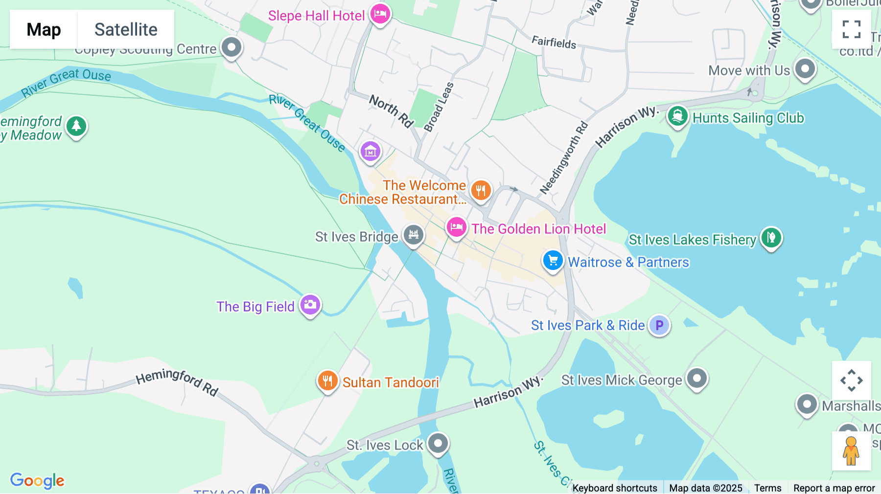 Click for interative map of PMA House, 7 Free Church Passage, St Ives, Cambridge
