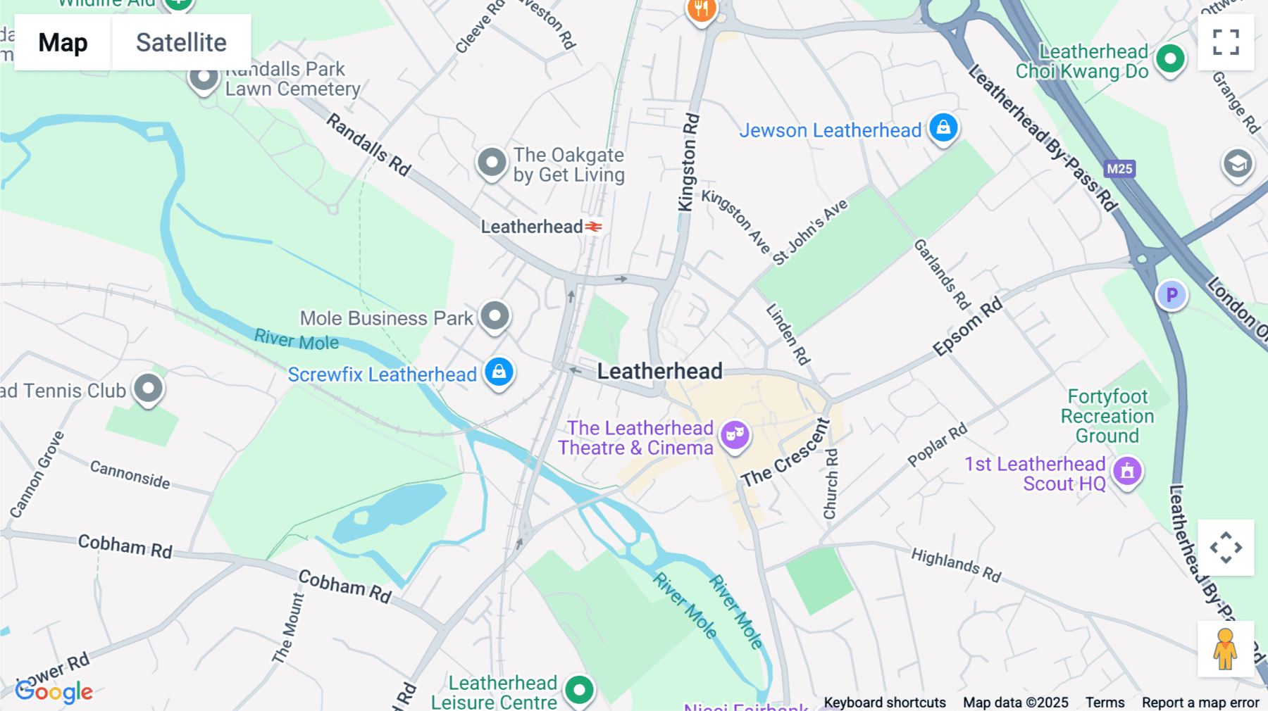 Click for interative map of Wesley House, Bull Hill, Leatherhead, Leatherhead