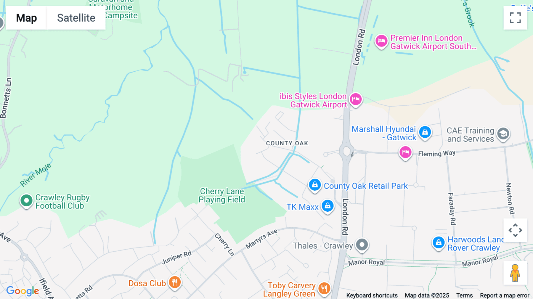 Click for interative map of Metcalf Way, Crawley, Crawley