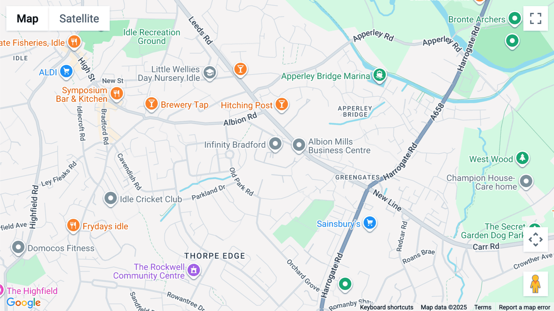 Click for interative map of Albion Mills, Albion Rd, Greengates, Bradford, Bradford