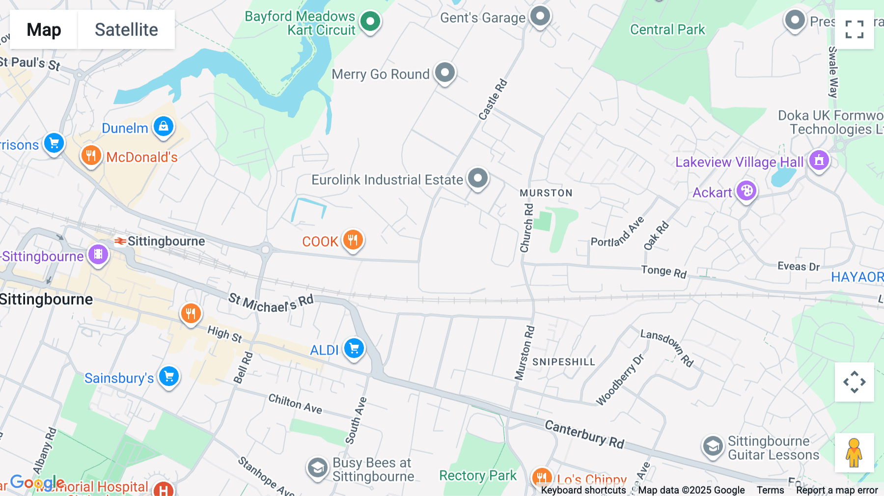 Click for interative map of St George’s Business Park, Castle Road, Sittingbourne, Sittingbourne