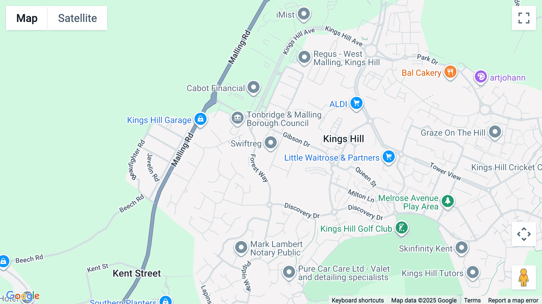 Click for interative map of 70 Churchill Square, Kings Hill, Maidstone, Maidstone