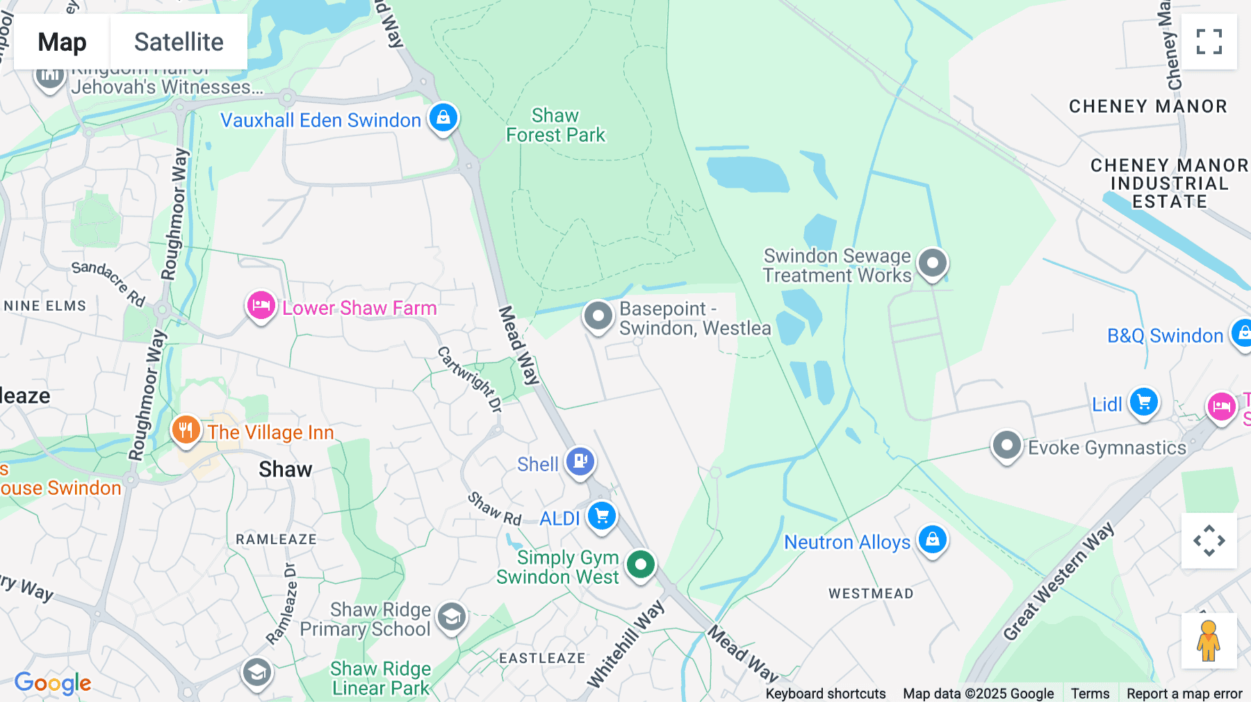 Click for interative map of Rivermead Drive, Westlea, Swindon, Swindon