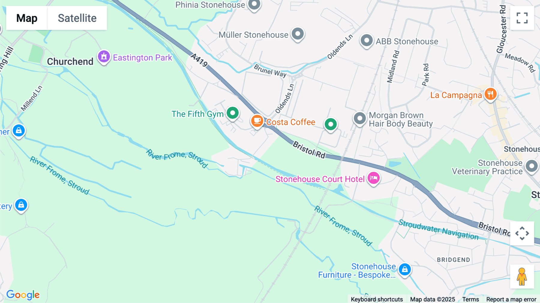 Click for interative map of Bond's Mill Estate,  Stonehouse, Stroud, Stonehouse