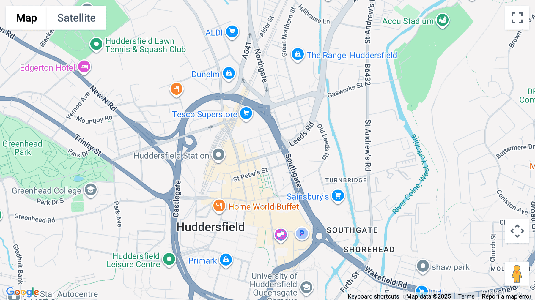 Click for interative map of The Media Centre, 7 Northumberland Street, Huddersfield, Huddersfield