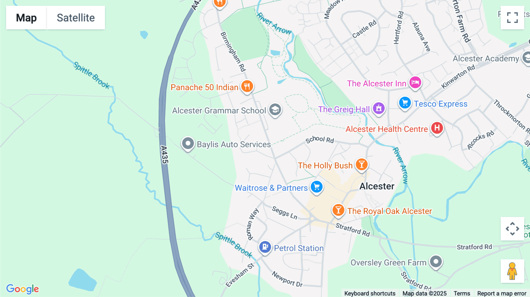 Click for interative map of Minerva Mill Innovation Centre, Station Road, Alcester, Stratford upon Avon