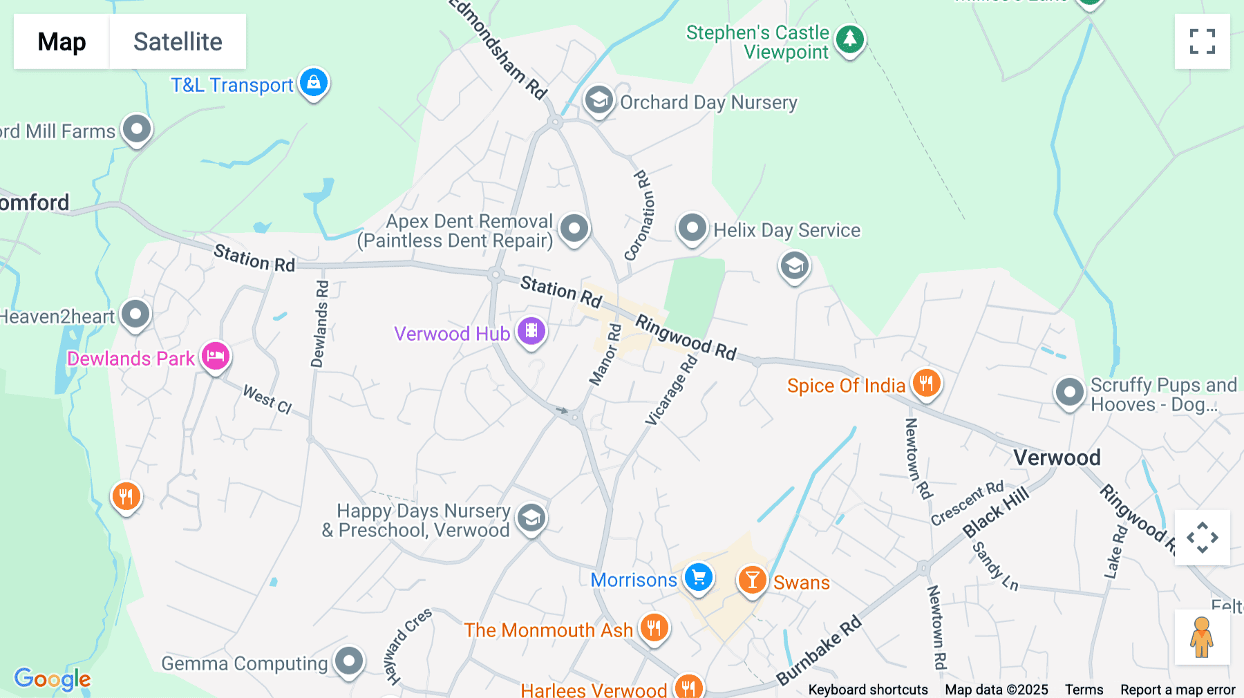 Click for interative map of The Old Pottery, Manor Way, Verwood, Bournemouth, Bournemouth