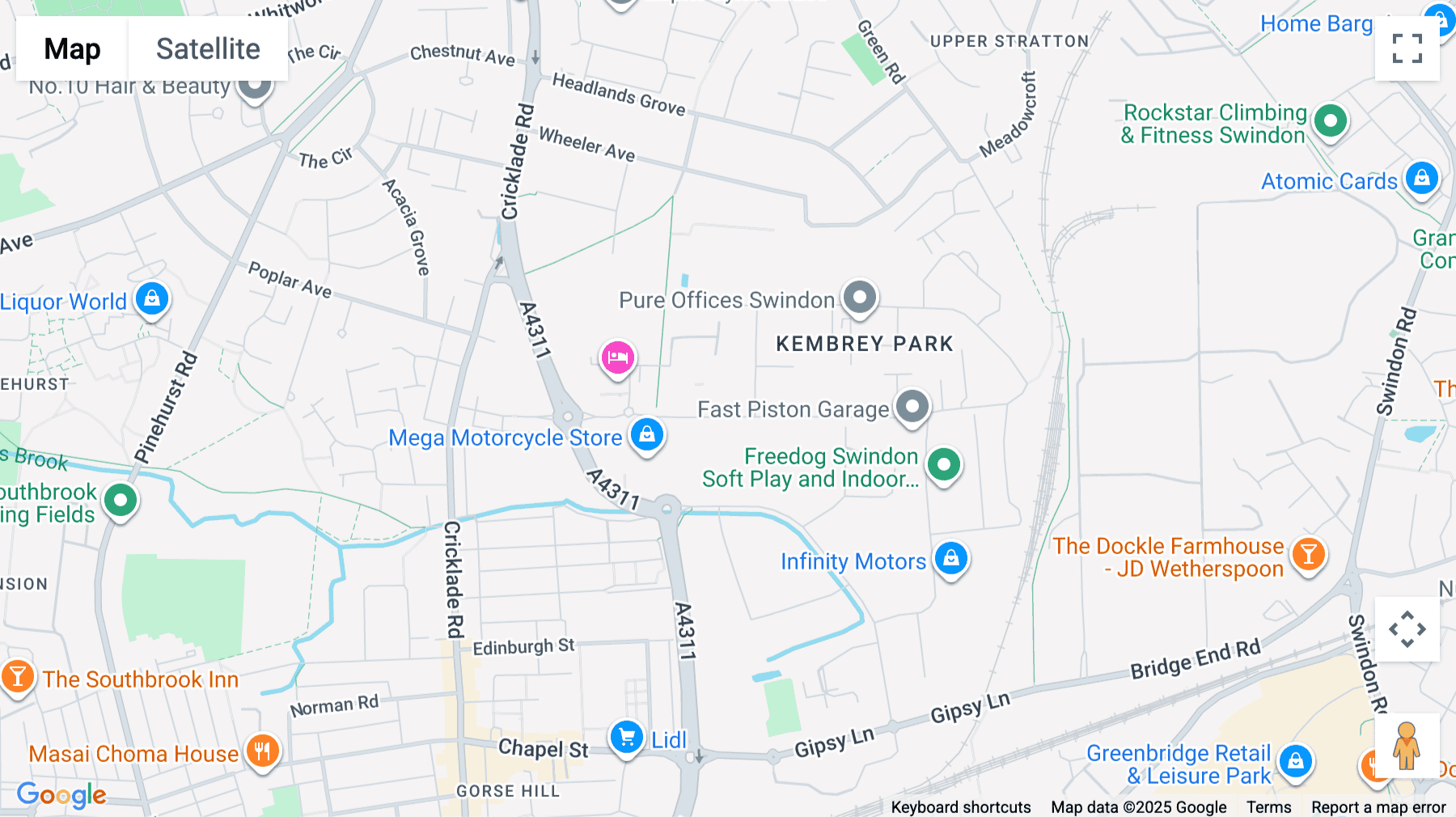 Click for interative map of Kembrey Park, Swindon, Swindon