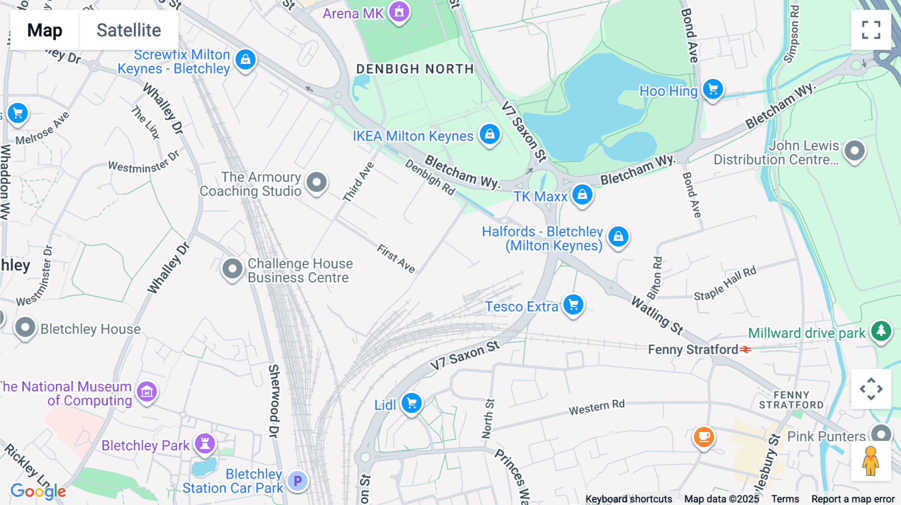 Click for interative map of 10 First Avenue, Bletchley, Milton Keynes, Milton Keynes