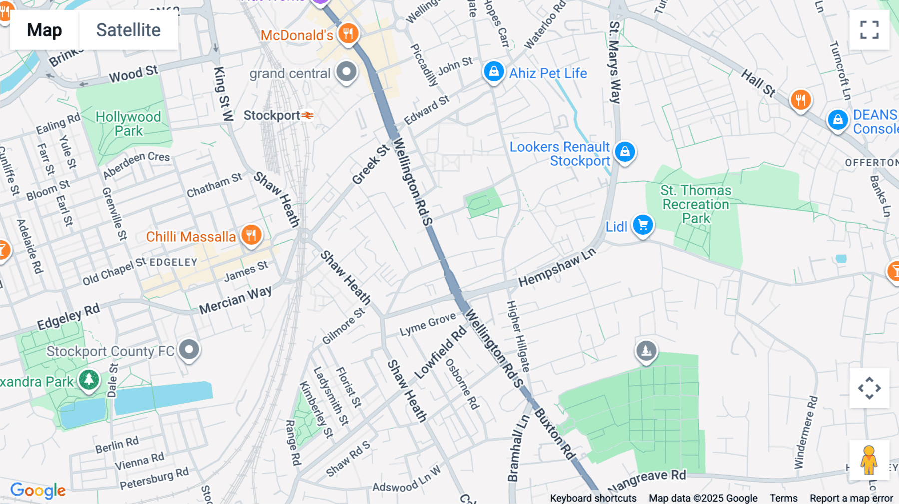 Click for interative map of Mansion House, Wellington Road South, Stockport, Stockport
