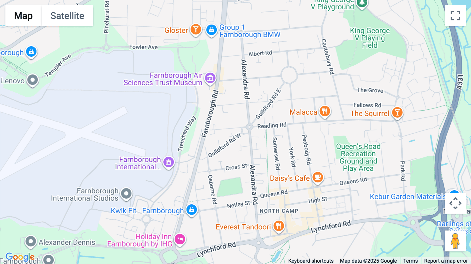 Click for interative map of Alexandra Road, Farnborough, Farnborough