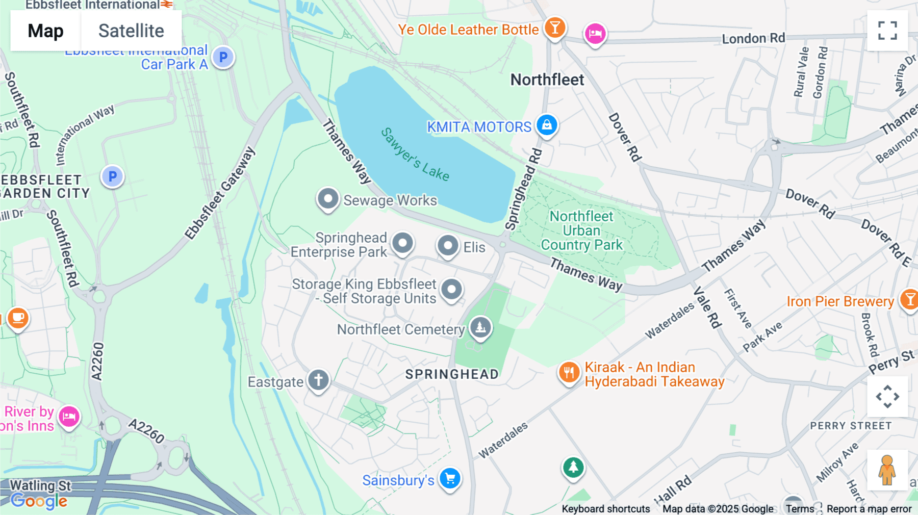 Click for interative map of The Old Rectory, Springhead Road, Northfleet, Northfleet