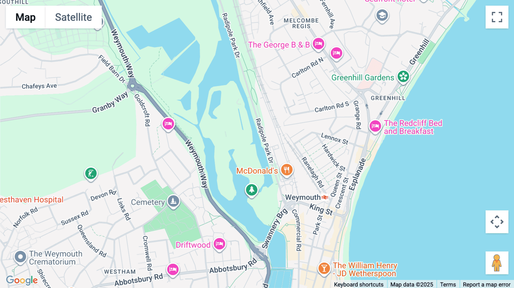 Click for interative map of 15 Jubilee Close, Weymouth, Weymouth