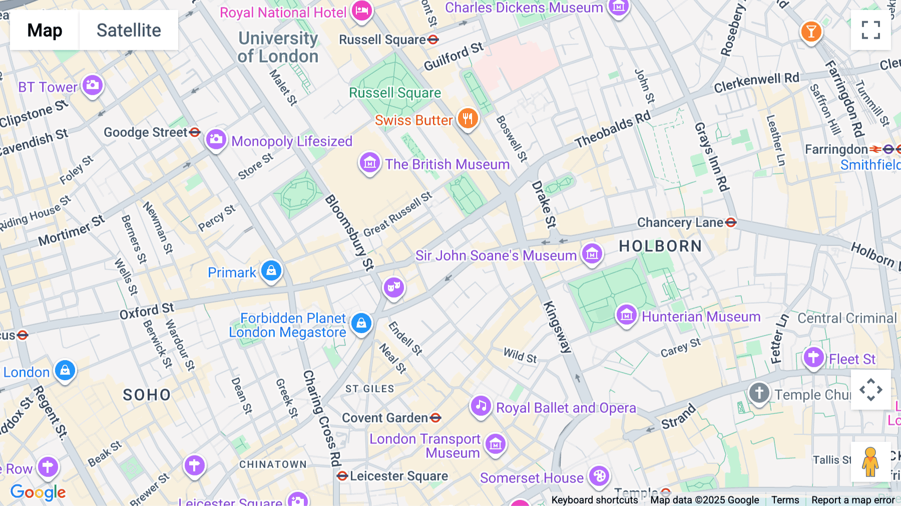 Click for interative map of Bloomsbury House, Bloomsbury, Holborn, London