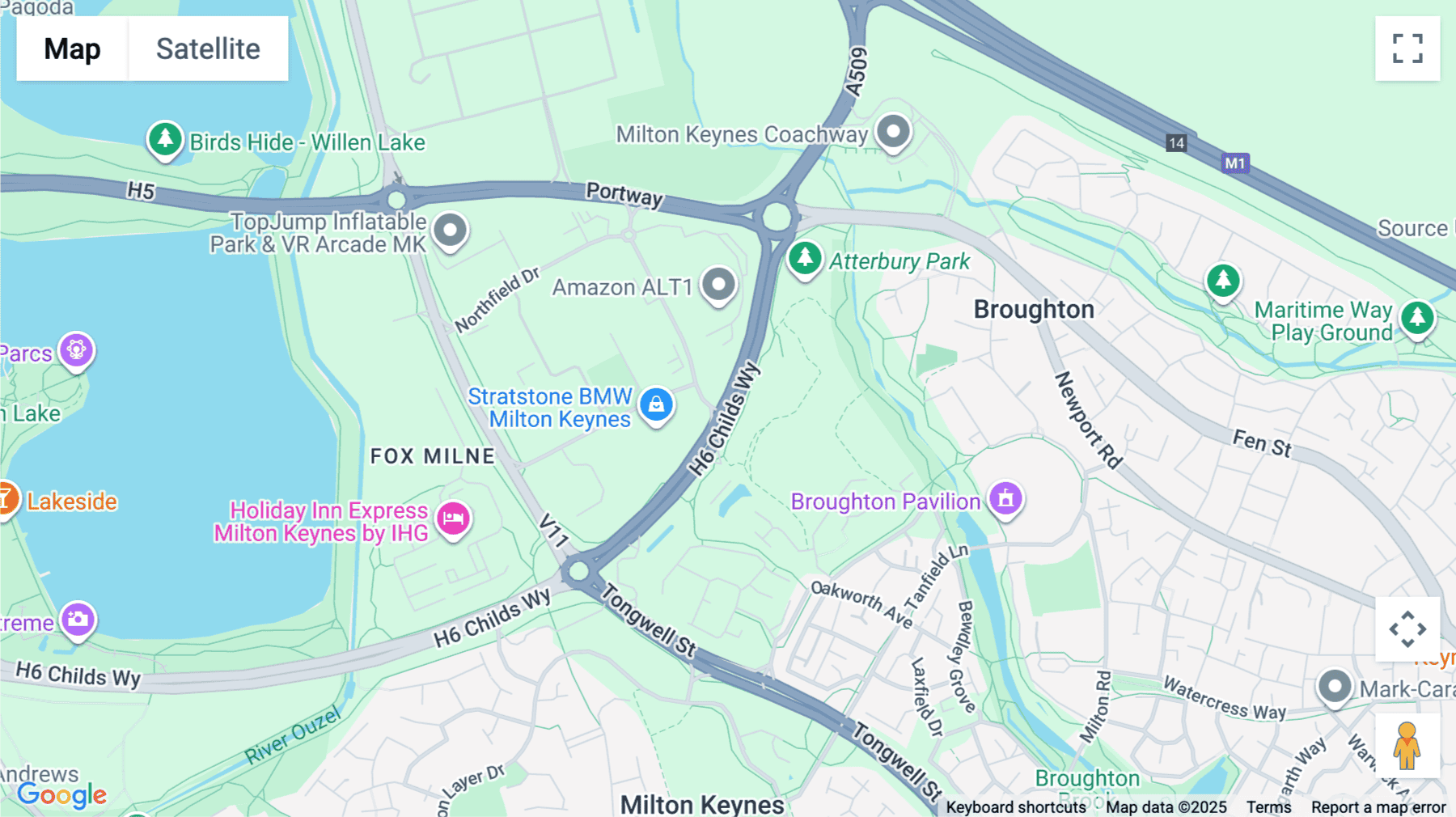 Click for interative map of Fairbourne Drive, Atterbury, Milton Keynes, Milton Keynes