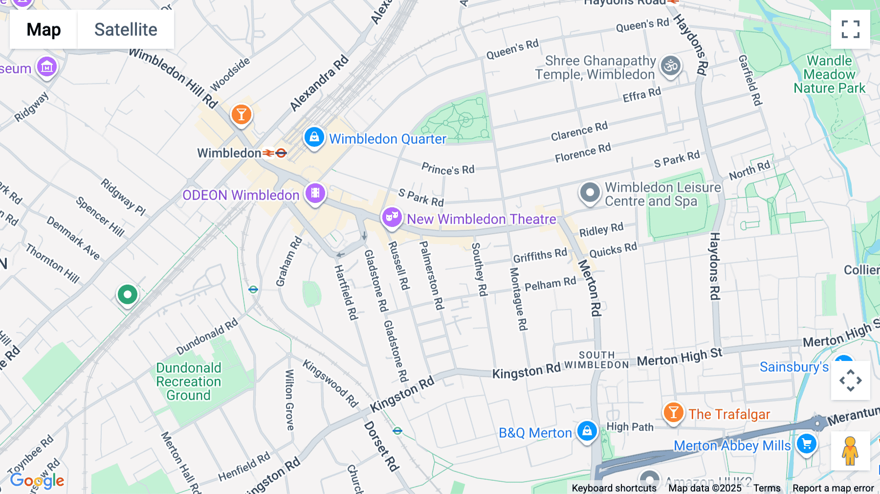 Click for interative map of Highlands House,  165 The Broadway, Wimbledon, London