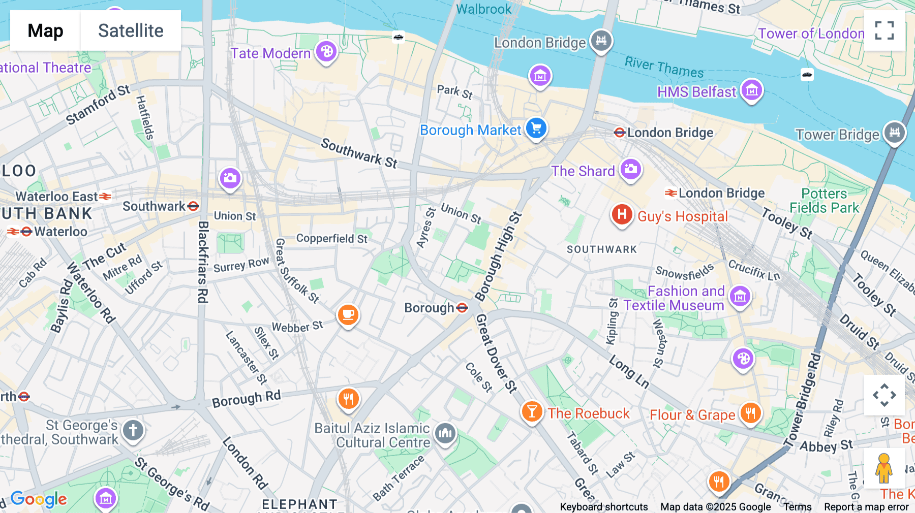 Click for interative map of Alpha House, 100 Borough High Street, London