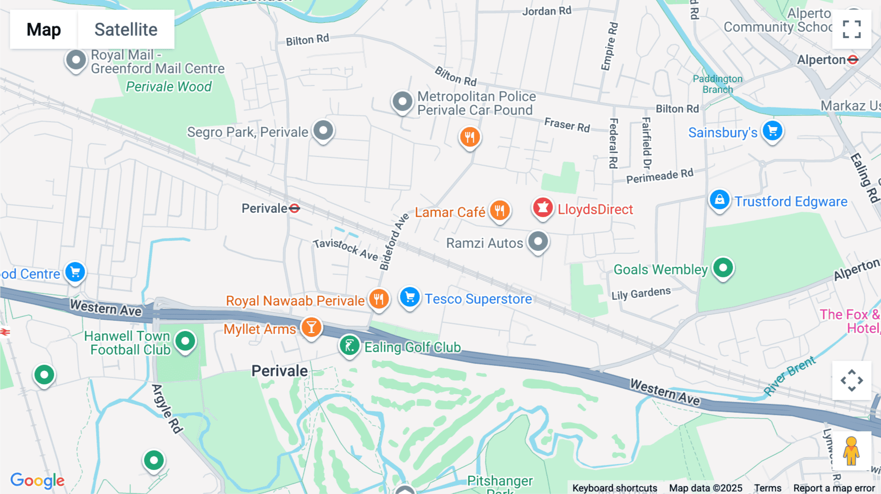 Click for interative map of 4-6 Wadsworth Road, Perivale, Ealing, Perivale