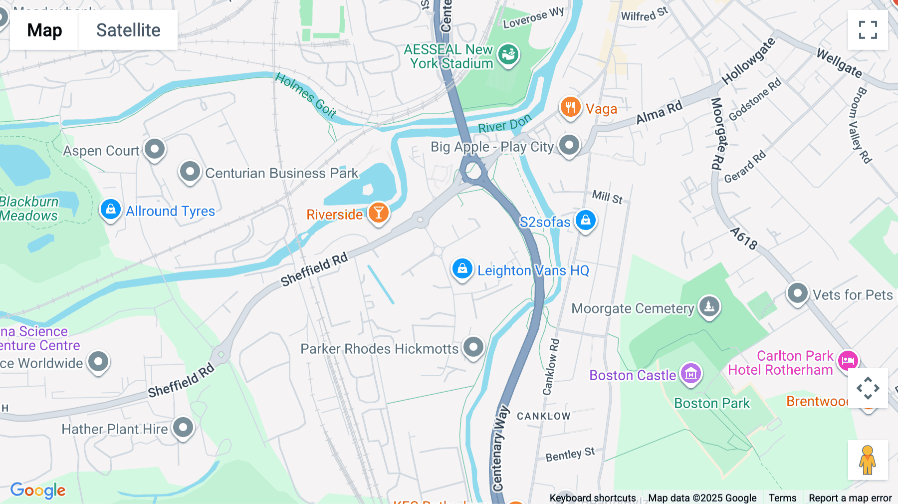 Click for interative map of Bow Bridge Close, Rotherham, Rotherham