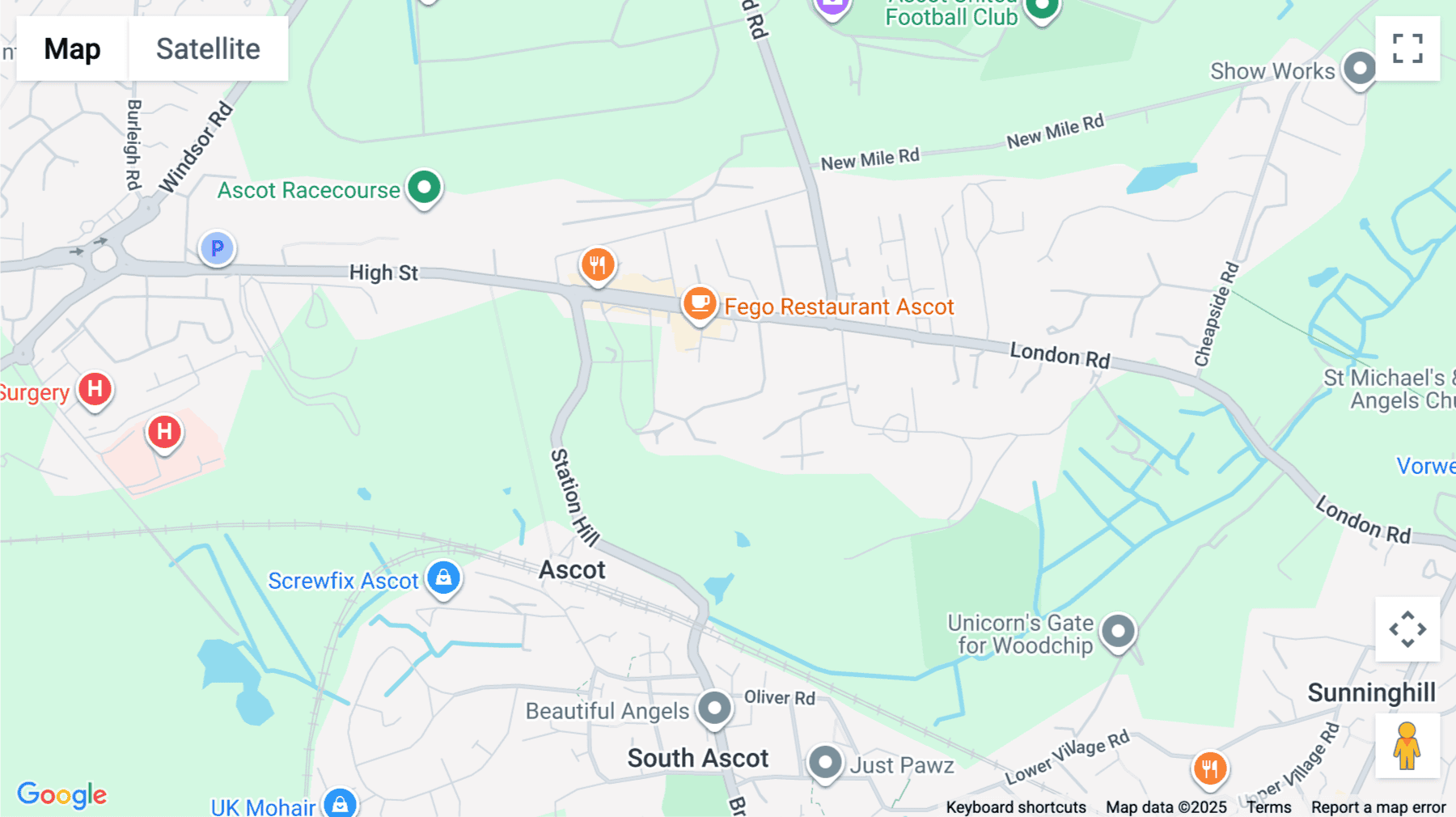 Click for interative map of Index House, St Georges Lane, Ascot, Ascot