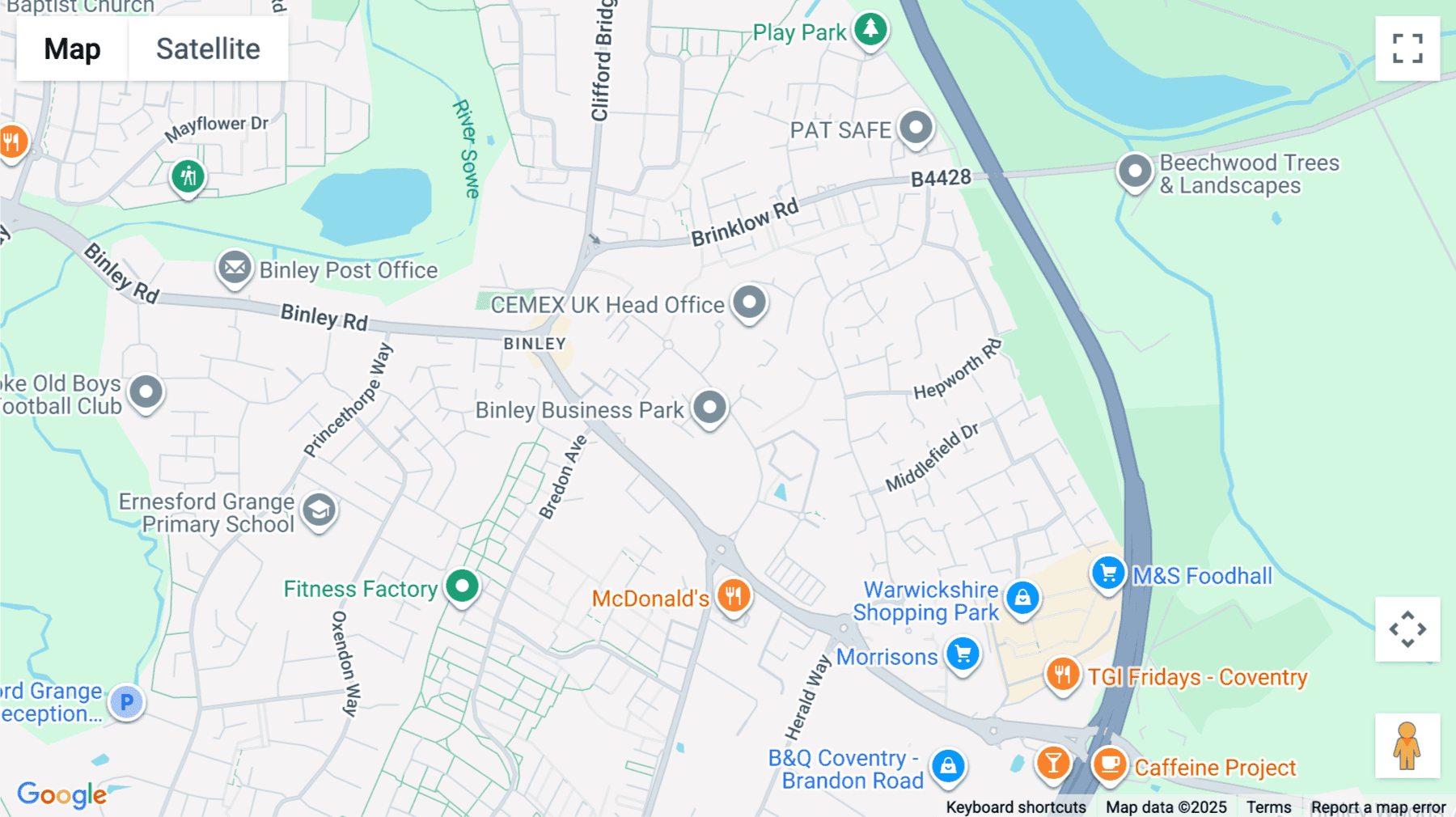 Click for interative map of Harry Weston Road, Coventry, Coventry