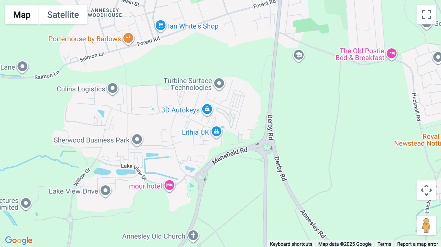 Click for interative map of Lake View Drive, Sherwood Park, Nottingham, Nottingham