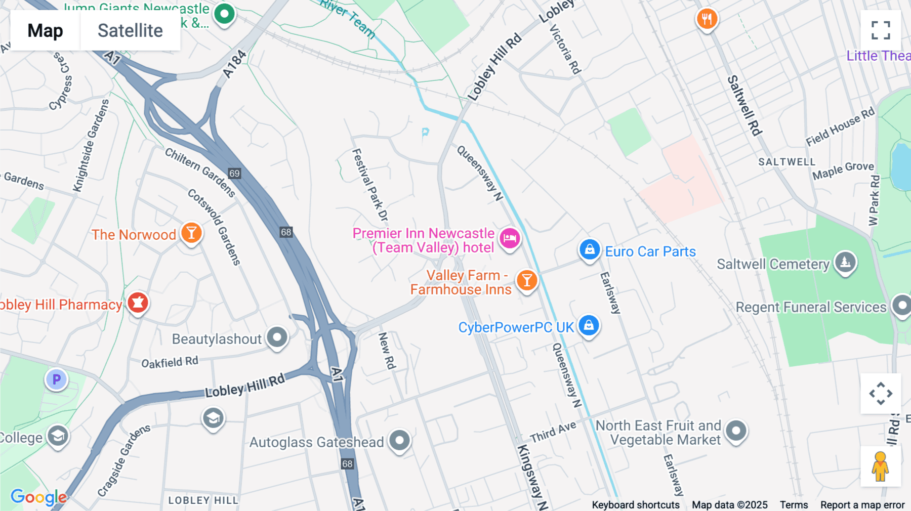 Click for interative map of The Axis Building, Maingate, Kingsway North, Team Valley, Newcastle, Newcastle