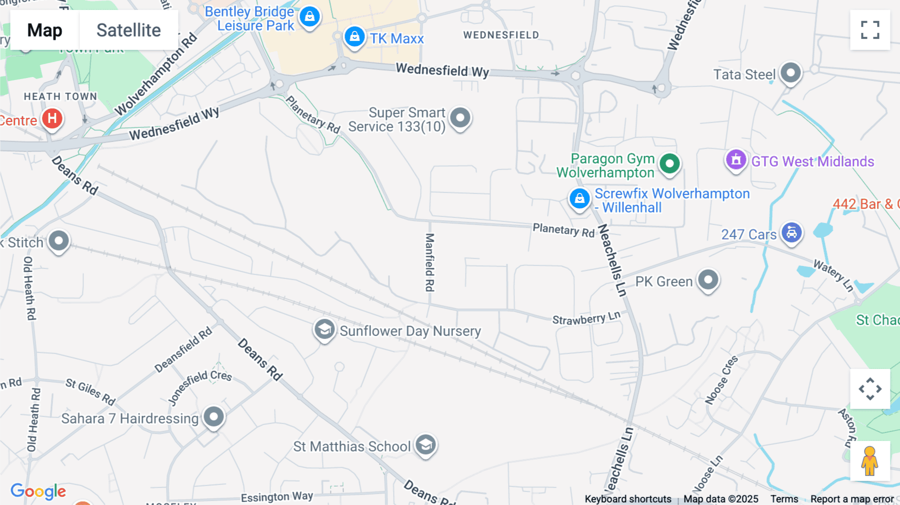 Click for interative map of Planetary Business Centre, Planetary Road, Willenhall, Wolverhampton