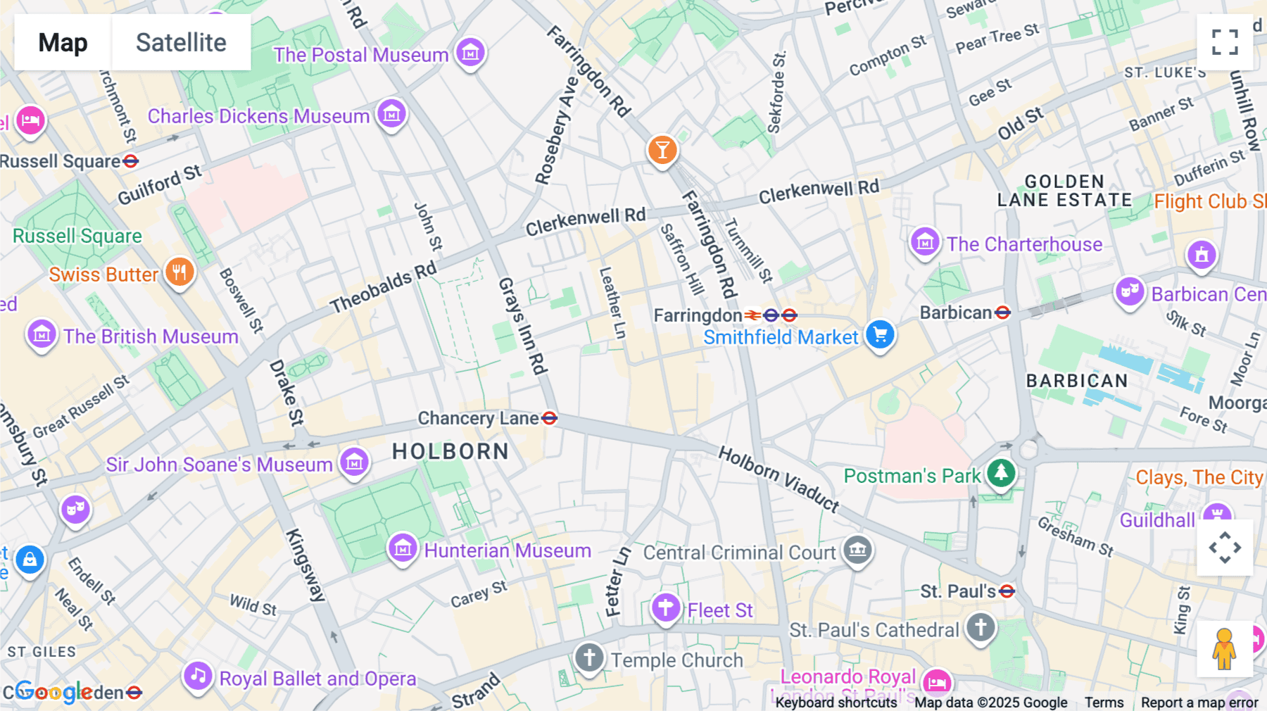 Click for interative map of 24 Greville Street,  Clerkenwell, Islington, London