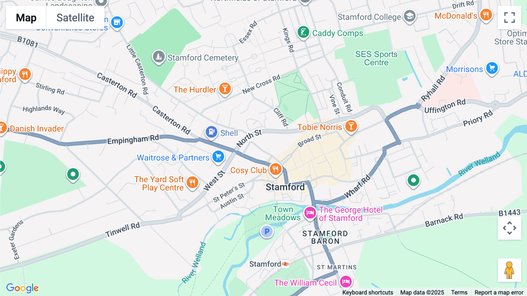 Click for interative map of Orion House, 14 Barn Hill, Stamford, Stamford