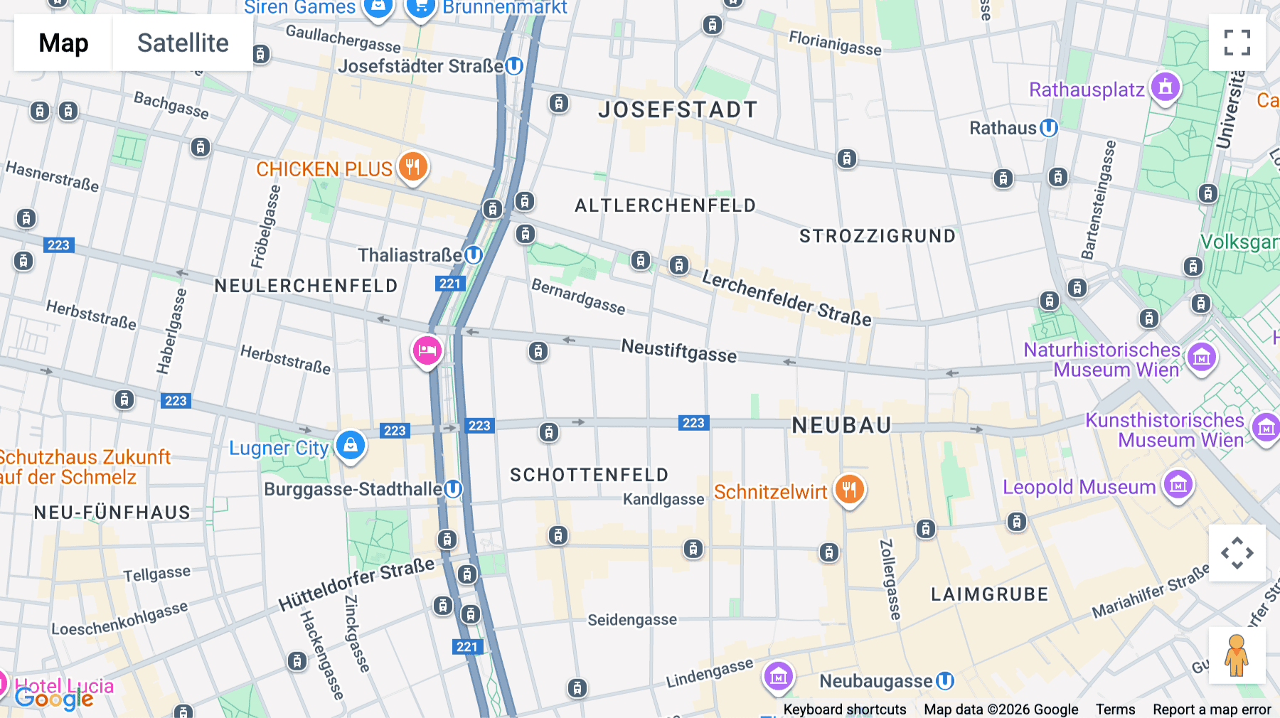 Click for interative map of Schottenfeldgasse 85, Vienna, Österreich, Vienna