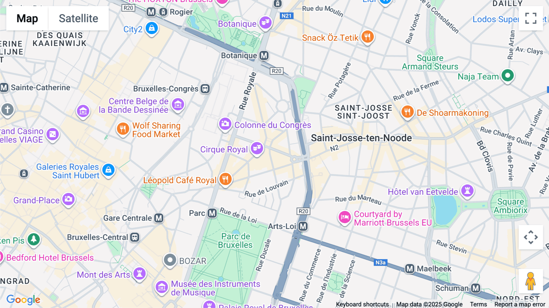 Click for interative map of 4 rue de la Presse, Brussels, Brussels
