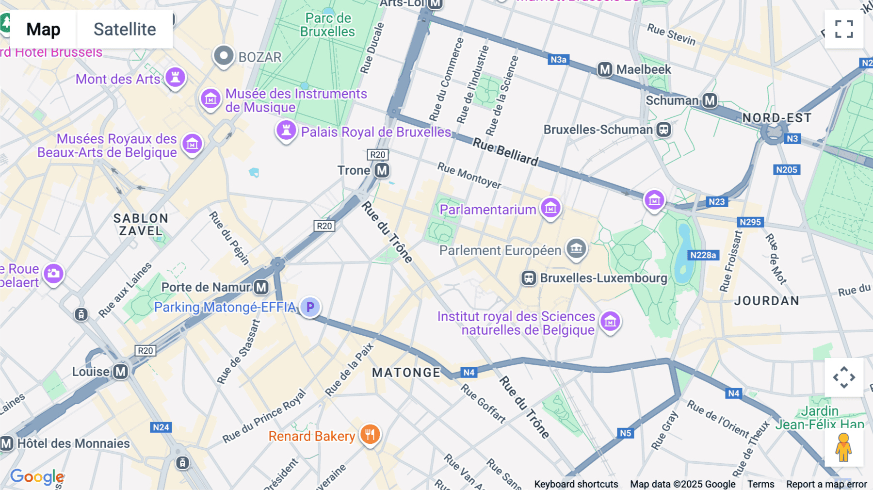 Click for interative map of Leopold, Square de Meeûs 37, Brussels, Brussels