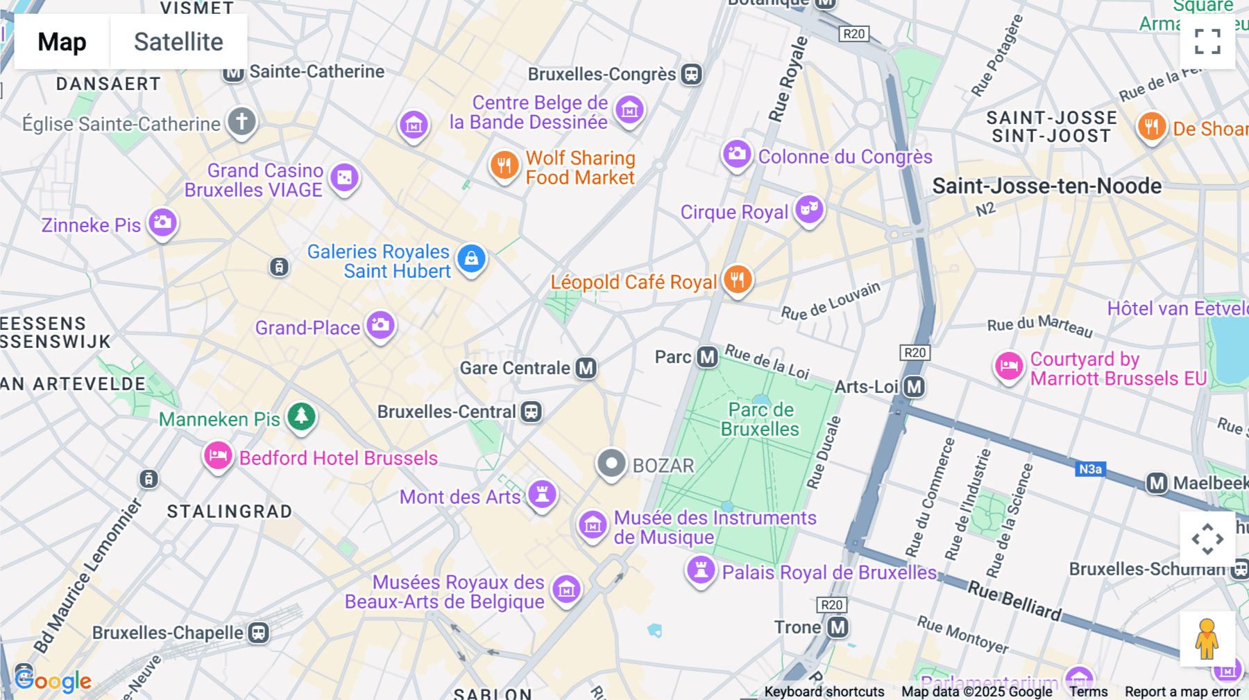 Click for interative map of Rue de Colonies 11, Brussels Park Atrium, Brussels, Brussels