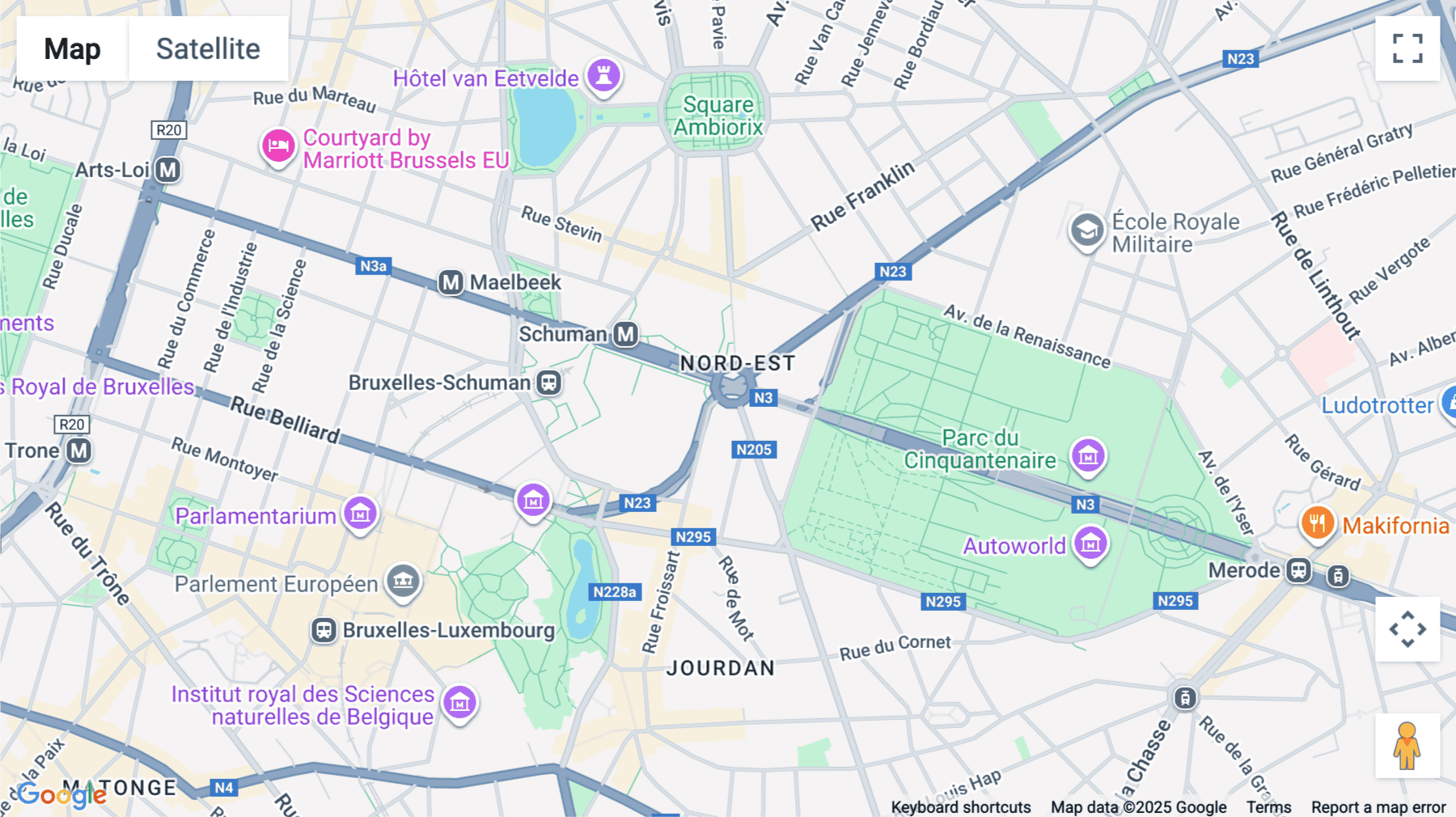 Click for interative map of Rond Point Robert Schuman 6, Brussels, Brussels