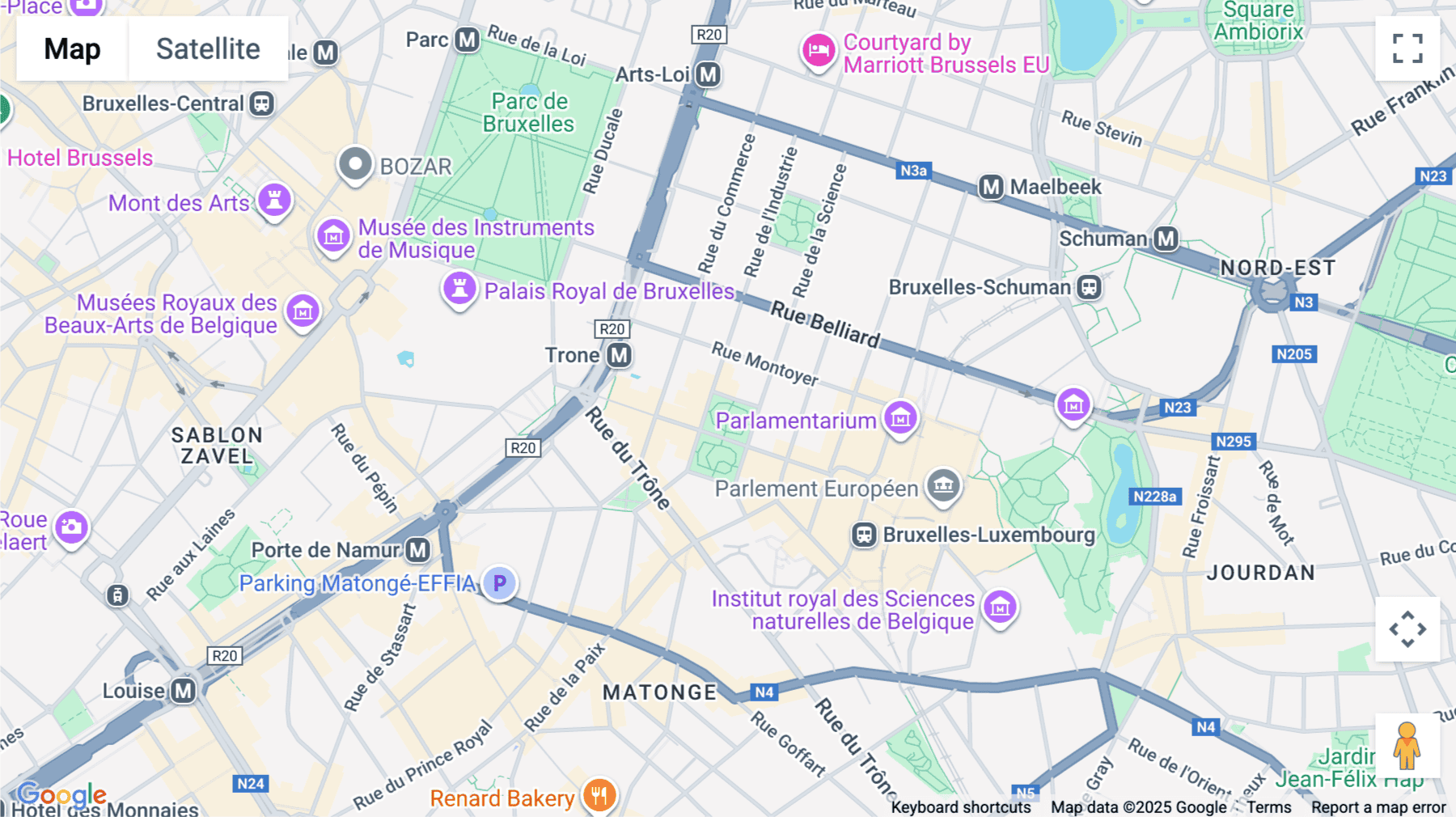 Click for interative map of Square de Meeûs 35, Brussels, Brussels