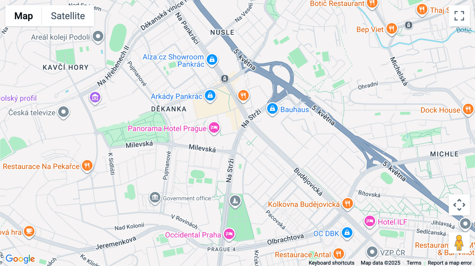 Click for interative map of Prague Empiria, Na Strzi 65/1702, Prague 4, Prague, Prague