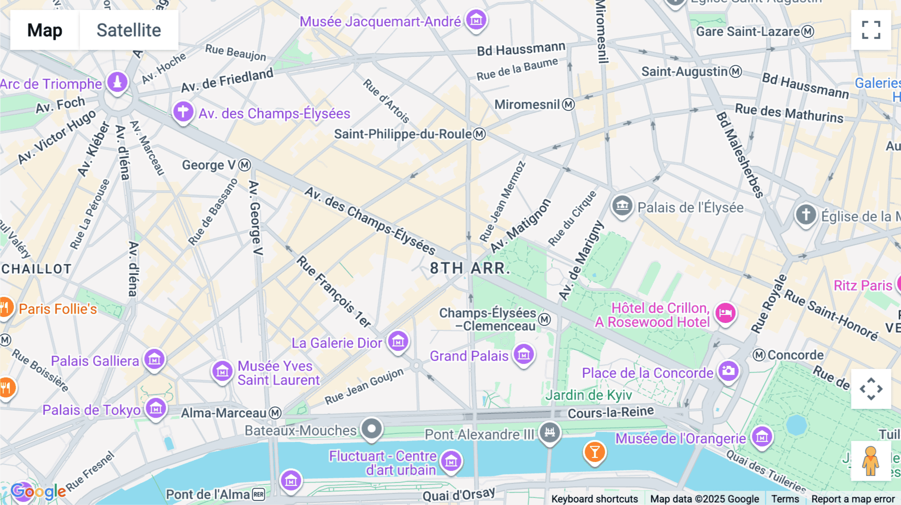 Click for interative map of 12/14 Rond Point des Champs-Elysees, Paris, Paris