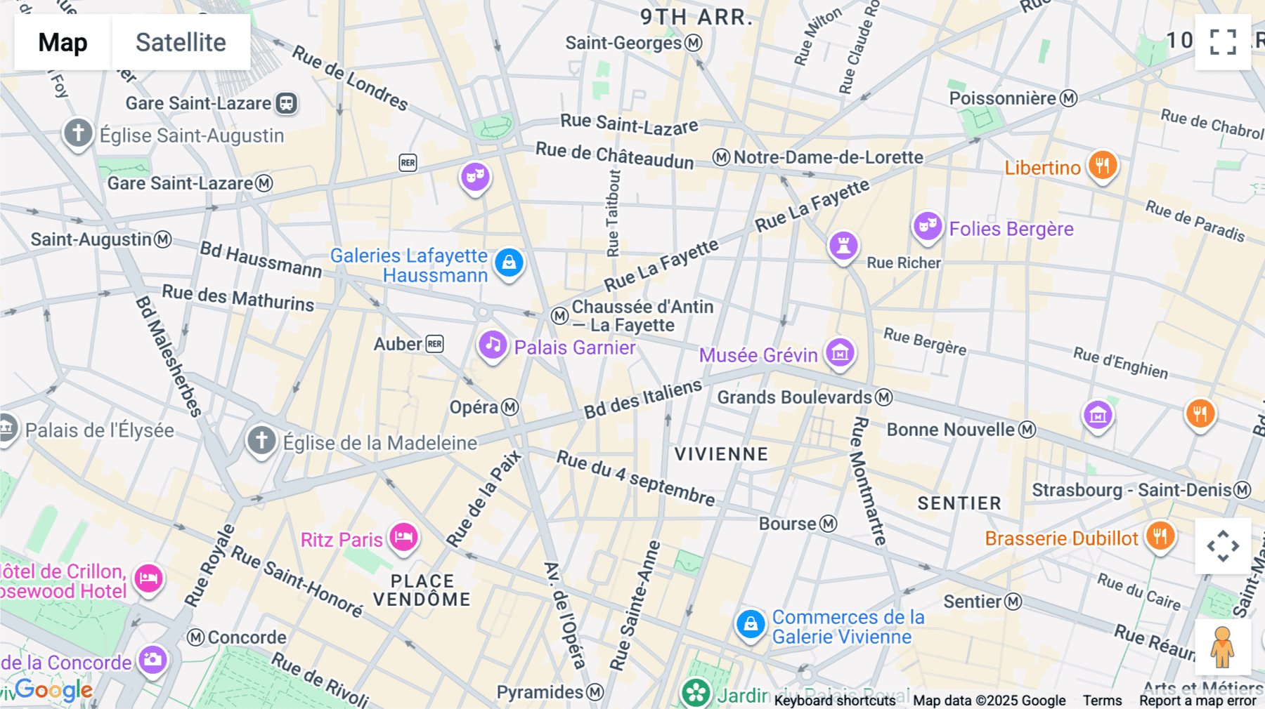 Click for interative map of Opera, Rue Taitbout 13/15, Paris, Paris