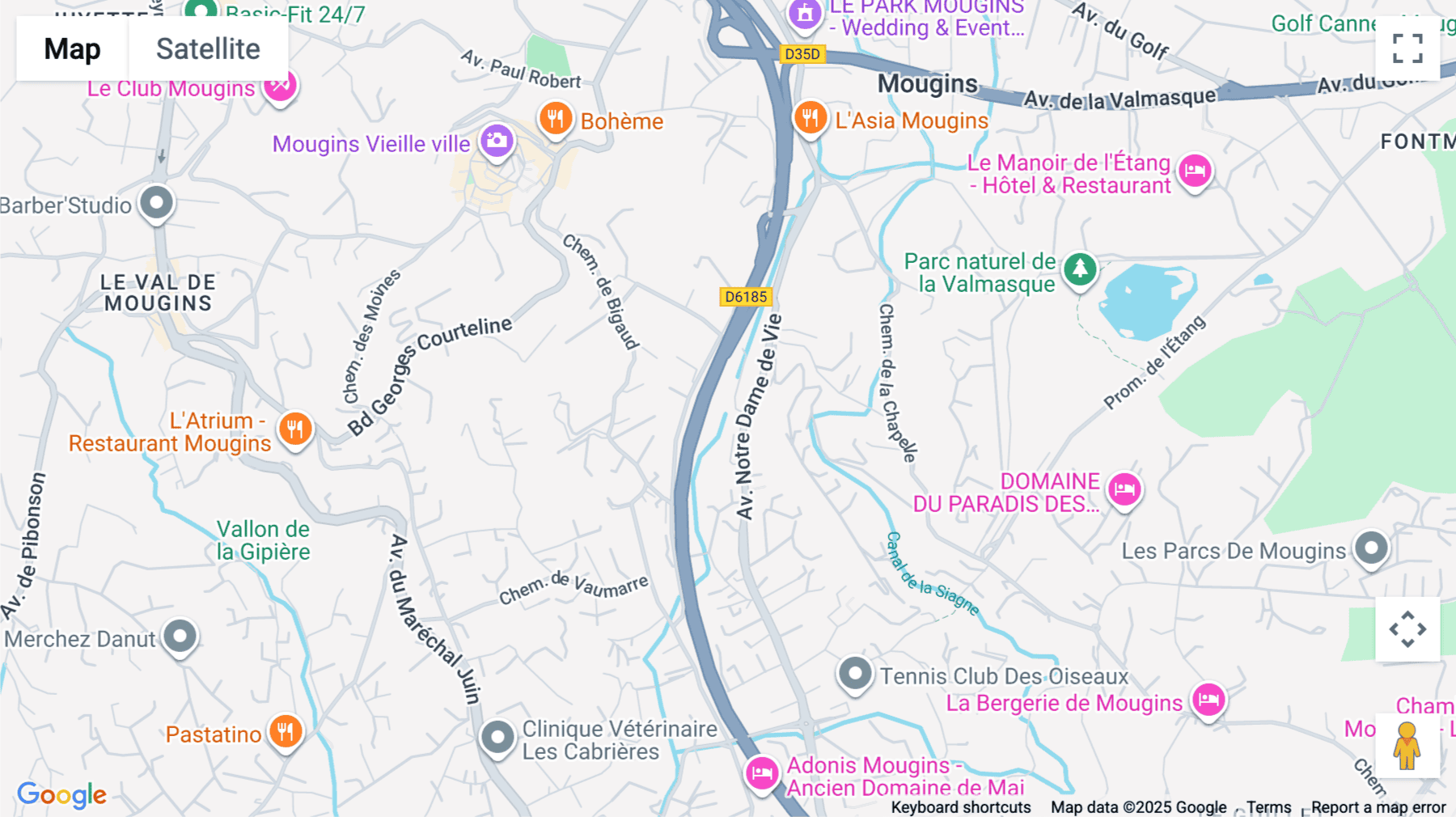 Click for interative map of E.Space Bat. C, Zac du font de l'orme, 45 allée des Ormes, Mougins, Mougins