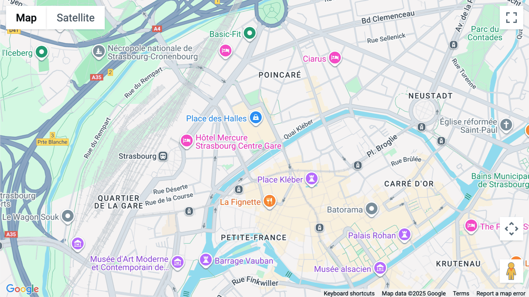 Click for interative map of Tour Sebastopol, 3 quai Kléber, Strasbourg, Strasbourg