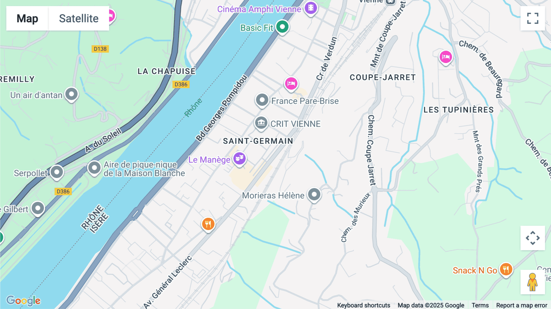 Click for interative map of Immeuble le Saxo, Espace St Germain, 30 Avenue du Général Leclerc, Vienne