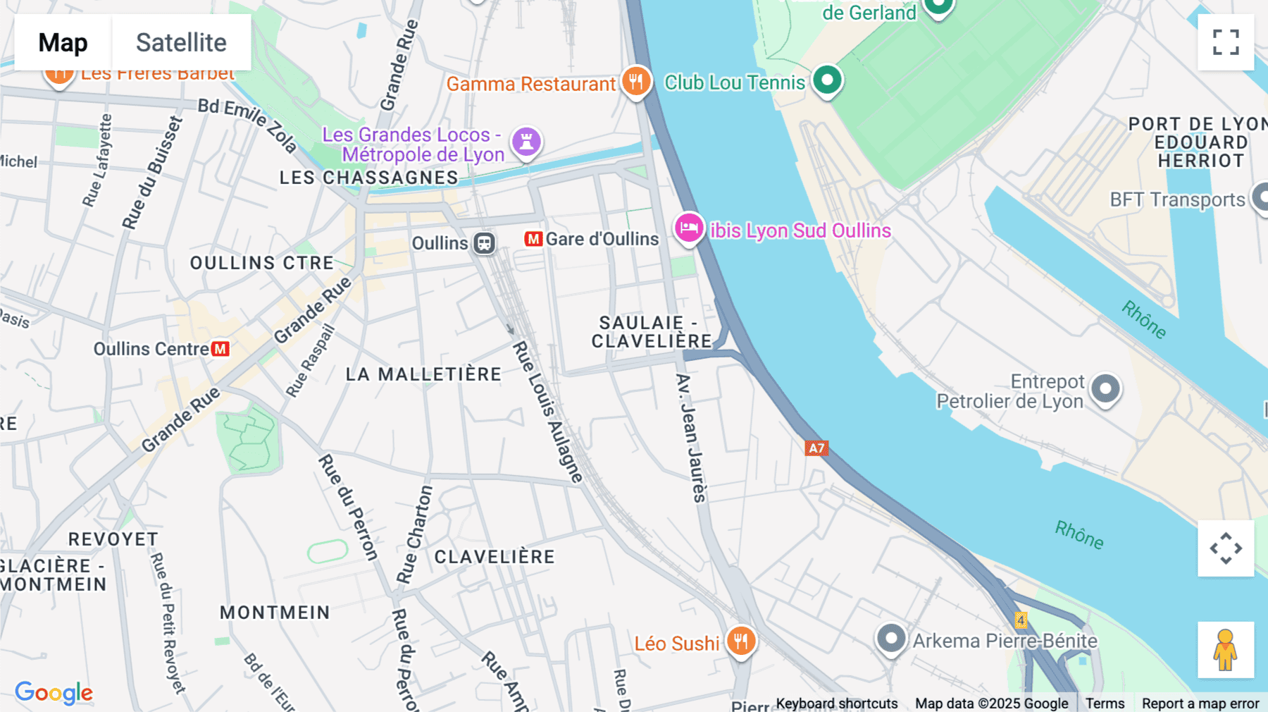 Click for interative map of 12 avenue des Saules, Oullins, Lyon, Lyon