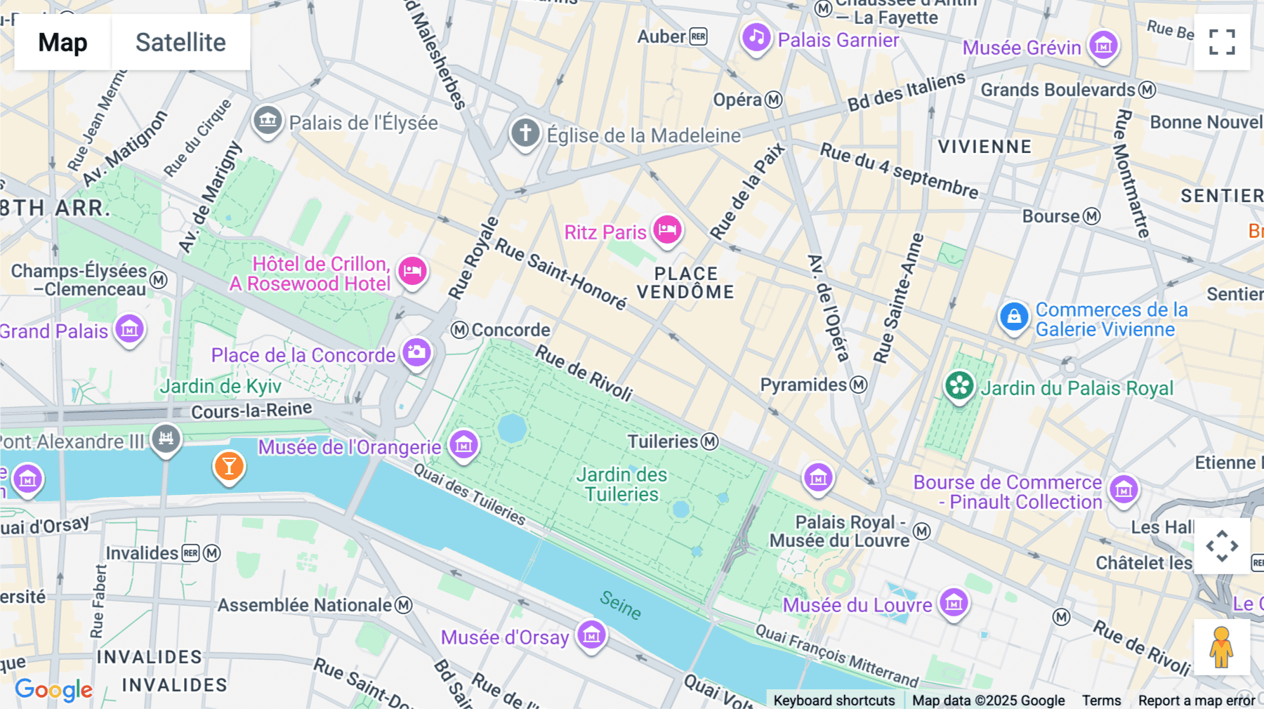 Click for interative map of Paris Vendôme, 5 rue de Castiglione, Paris, Paris