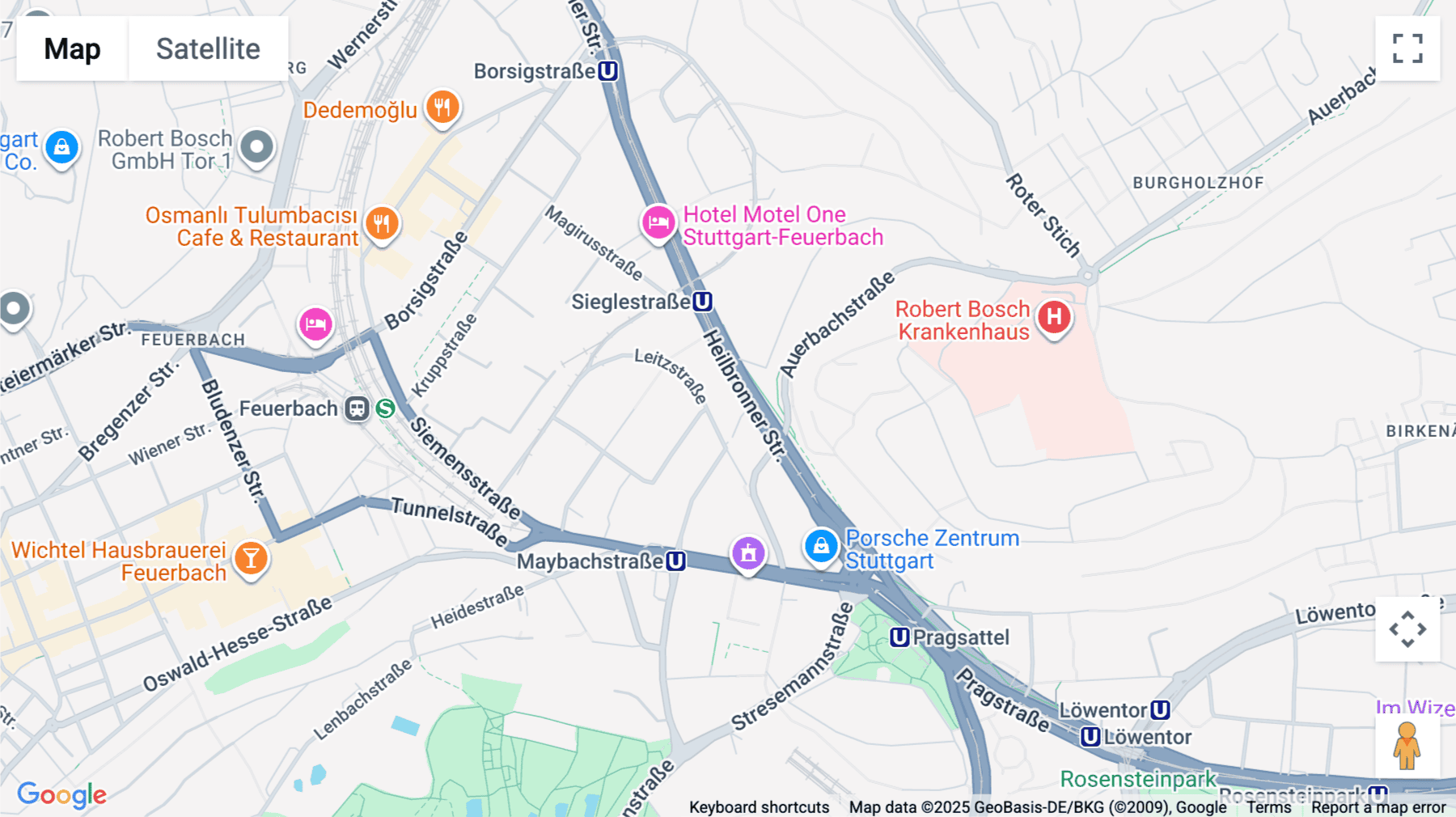 Click for interative map of Leitzstrasse 45, Stuttgart, Stuttgart