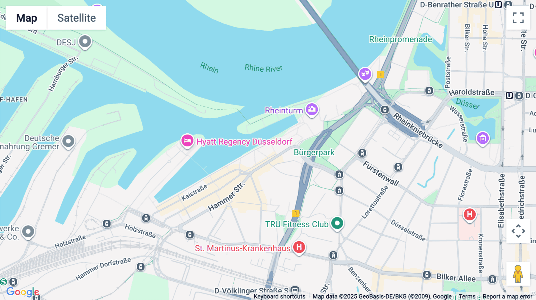 Click for interative map of Neuer Zollhof 3, Dusseldorf, Dusseldorf