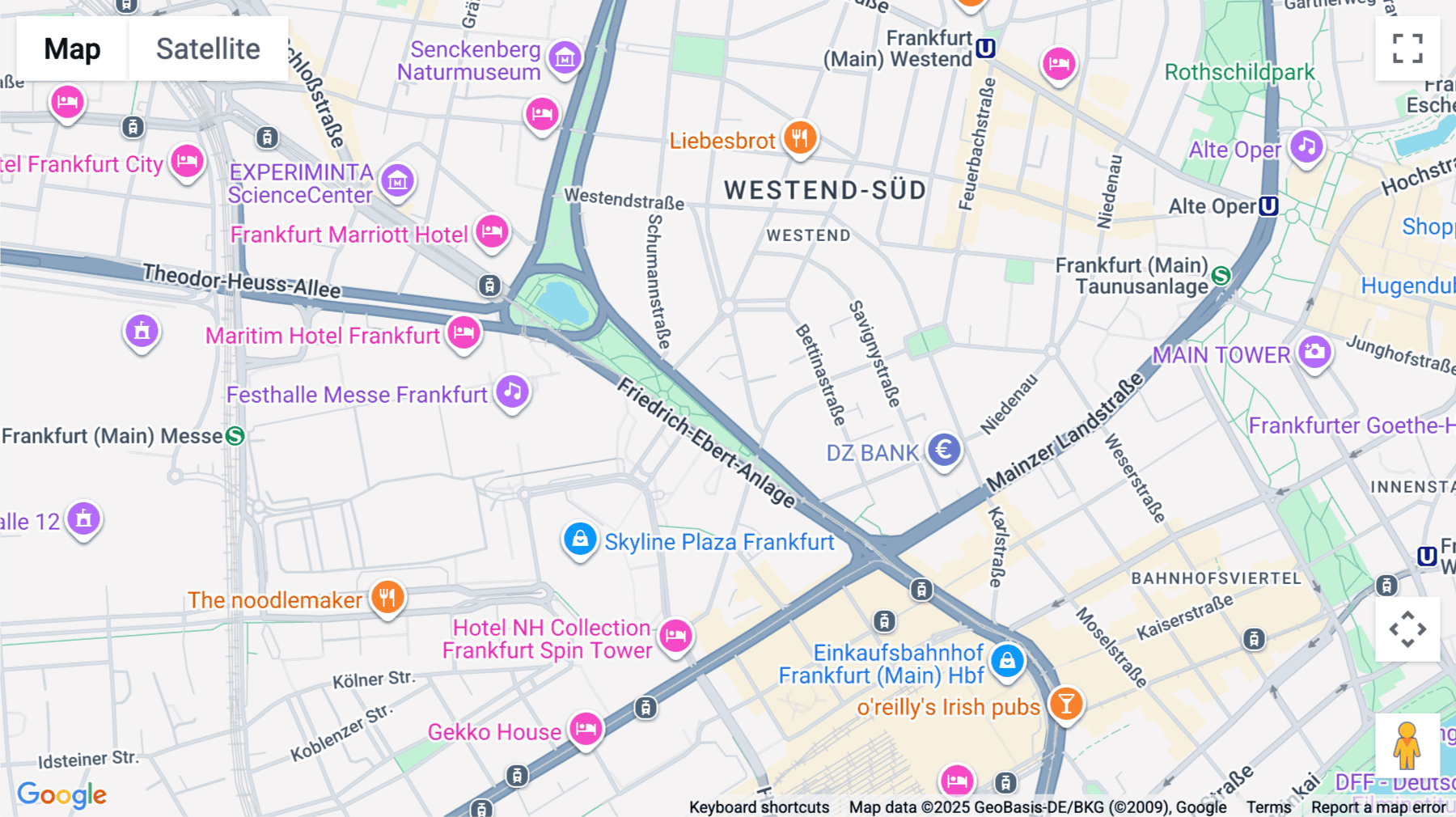 Click for interative map of Friedrich-Ebert-Anlage 36, Frankfurt, Frankfurt