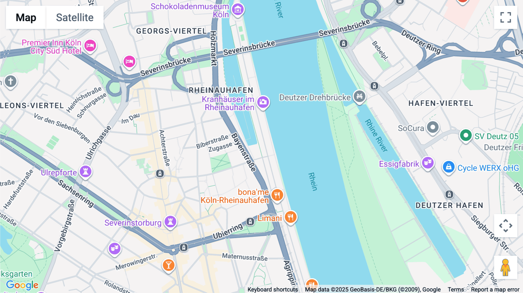 Click for interative map of Im Zollhafen 24, Kranhaus Süd, Cologne, Cologne