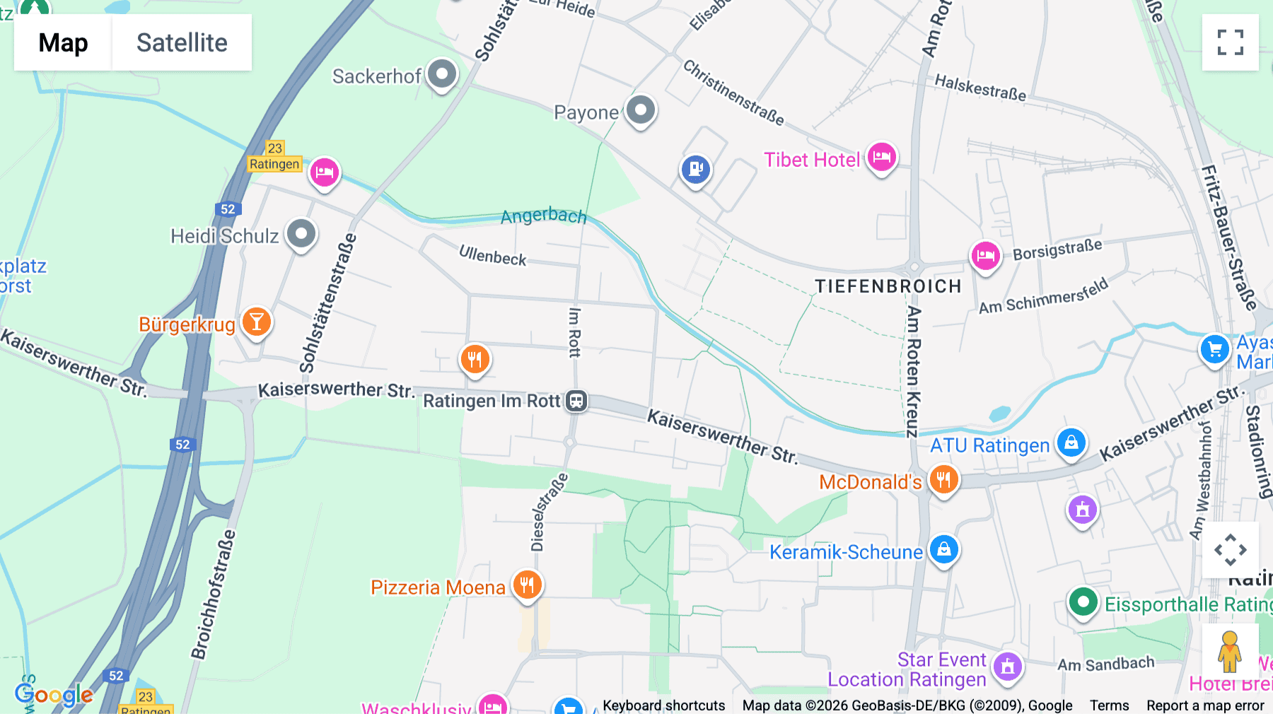 Click for interative map of Kaiserwerther Str 115, Ratingen, Dusseldorf, Dusseldorf